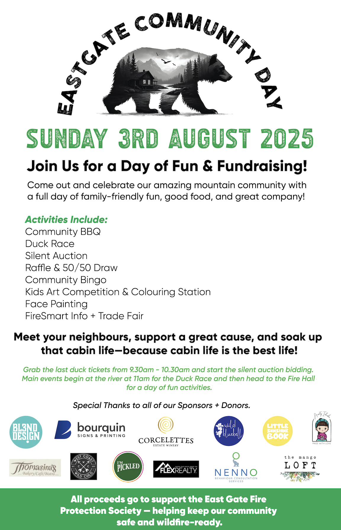 2025 Community Day Duck Race August 3 2025 in Eastgate Upper Similkameen River Valley British Columbia Canada