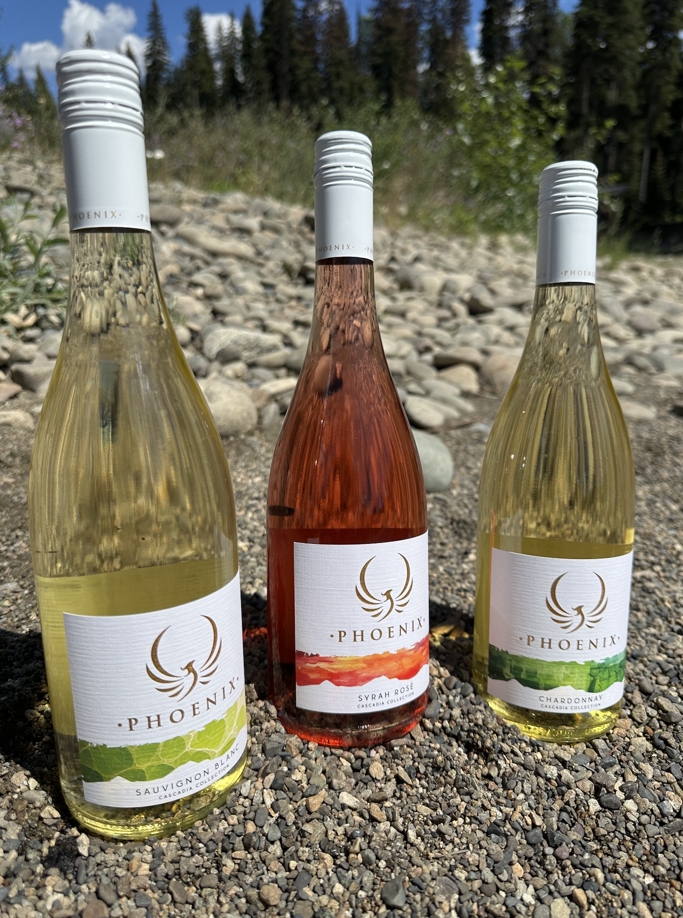 Corcelettes Estate Winery Phoenix Wine Bottle Packaging Design